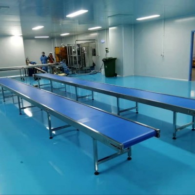 食品輸送機面包加工傳送帶PU皮帶流水線凈化車間輸送線調速電機