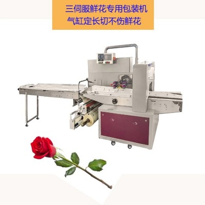 太川TCZB-600X自動(dòng)定長(zhǎng)切鮮花套袋包裝機(jī) 半自動(dòng)裝袋封口一體機(jī)